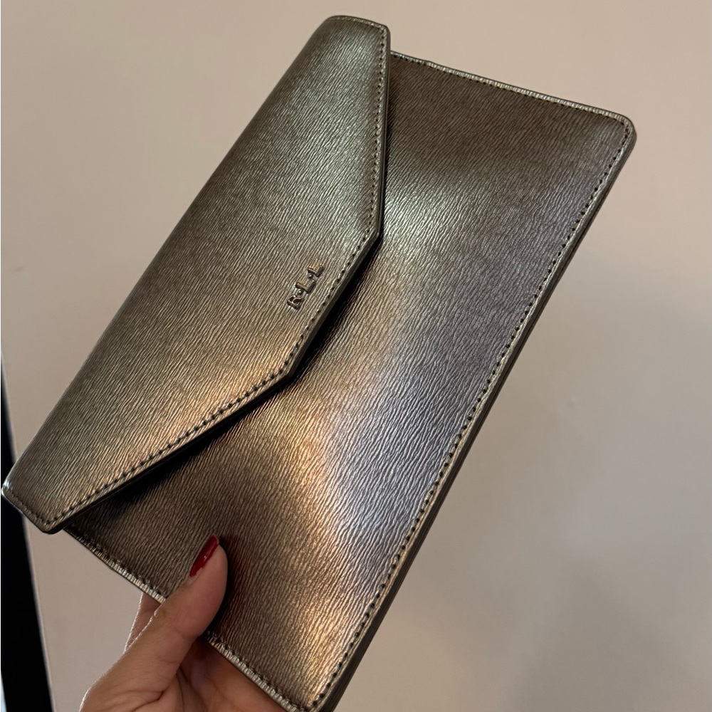 Polo by Ralph Lauren Metallic Silver Clutch
